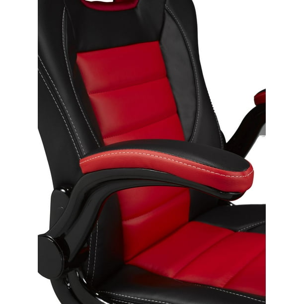 Brassex Inc Gaming Chair, Black/Red 