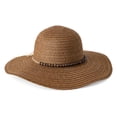 thumbnail image 1 of Time and Tru Women's Straw Floppy Hat, 1 of 2