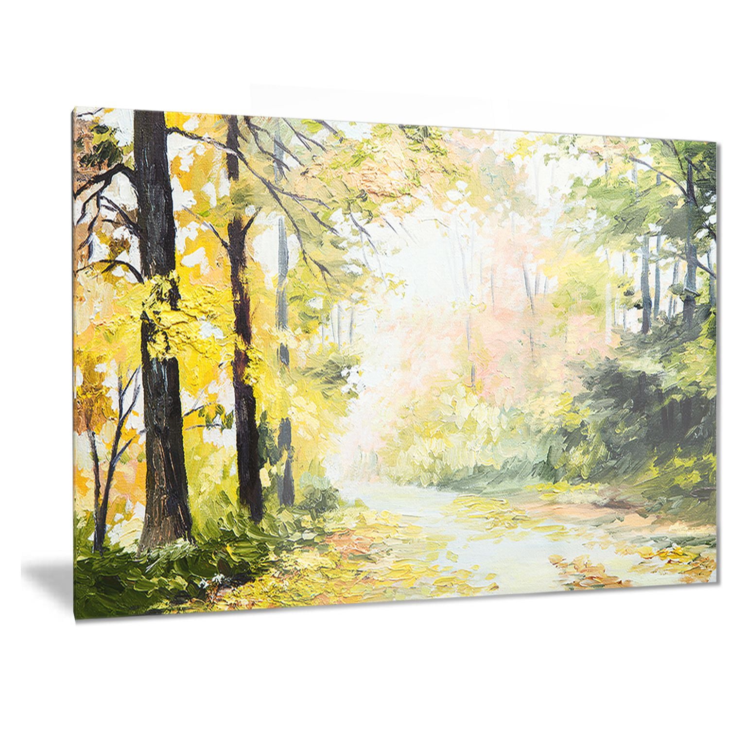 Design Art Road in Colourful Forest Landscape Metal Wall Art Walmart Canada