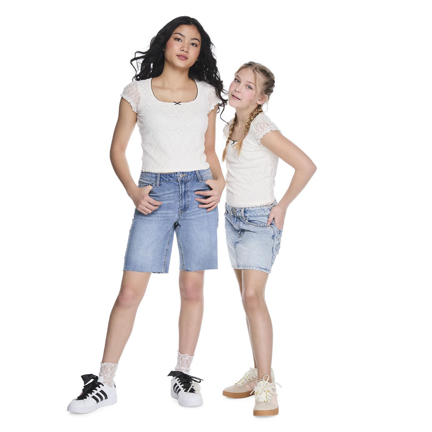 My Sister's Closet Girls' Puff Sleeve Lace Top