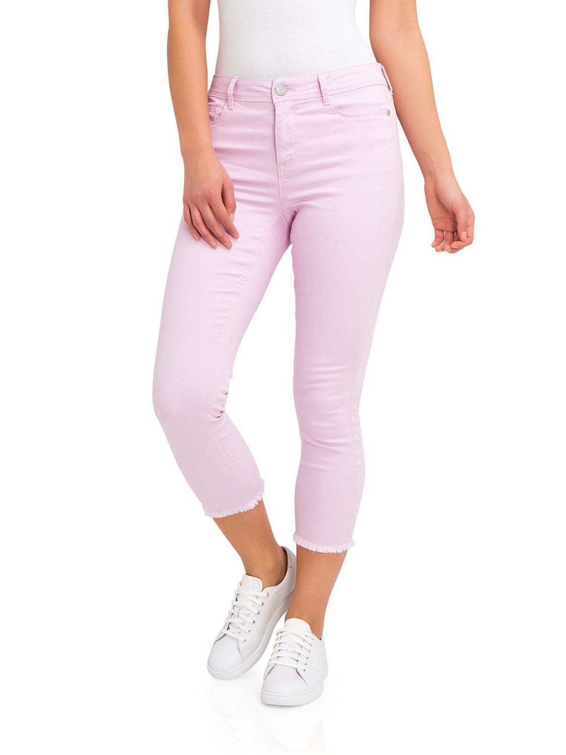 Jordache Women's High Cropped Lilac Skinny