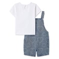 thumbnail image 2 of George Toddler Girls' Two Piece Short Overall Set, 2 of 2