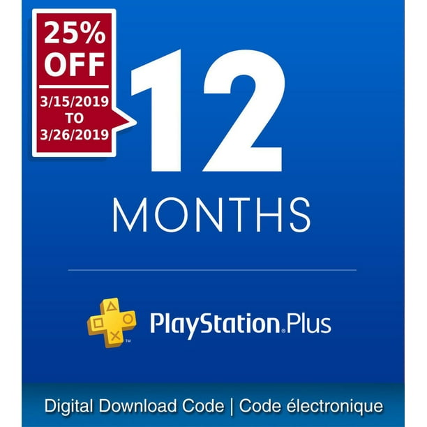 PlayStation Plus 12 Month Membership - Electronic Code [Download] PROMOTION  