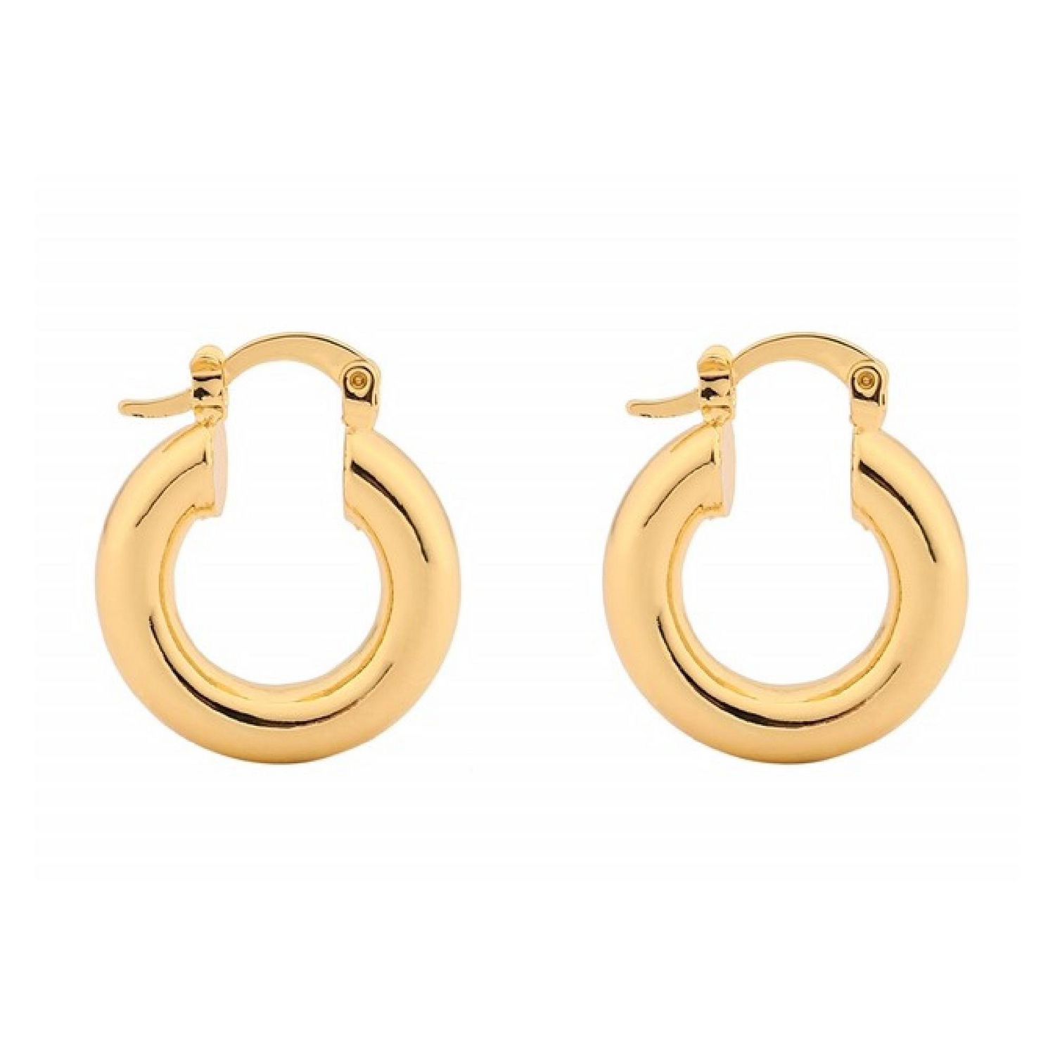 ALLISON ROSE ATELIER – 14ct Gold Plated Chunky Huggie Hoops – Brass ...