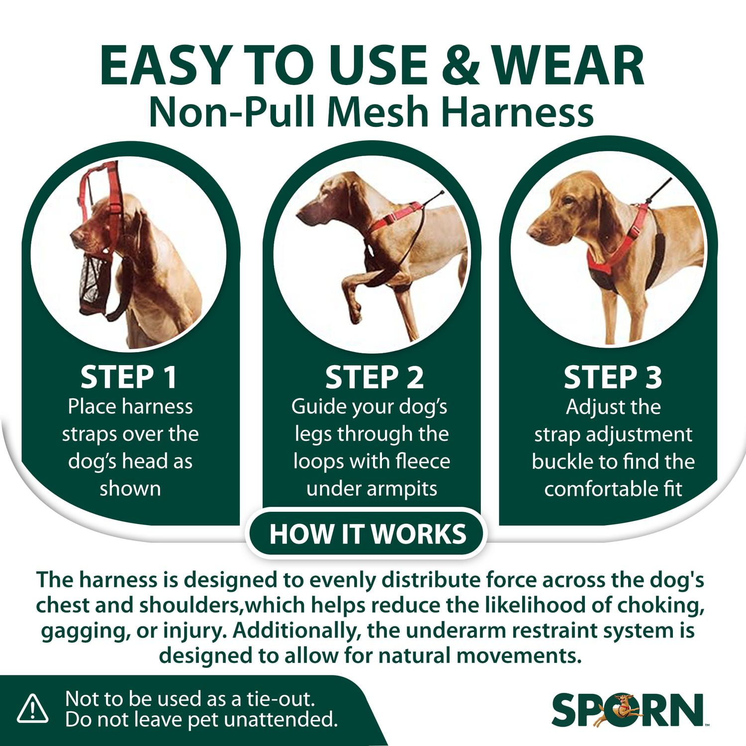 How to put a sporn harness on a dog hotsell