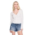 thumbnail image 1 of No Boundaries Women's Seamless Long-Sleeve V-Neck Top, 1 of 6