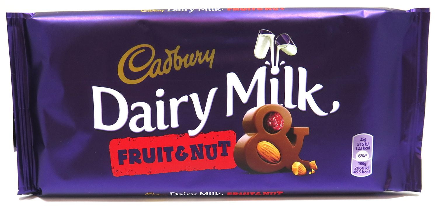 Cadbury Dairy Milk Fruit & Nut Chocolate bar Walmart Canada