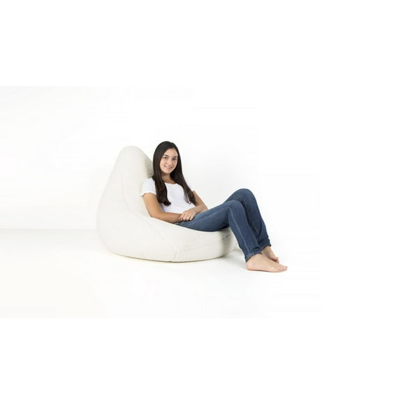 Housse de sac à billes à motif de Sherpa en blanc de Lounge & Co 1 housse de sac à billes