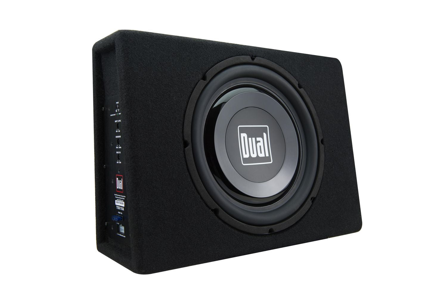 Dual best sale powered subwoofer