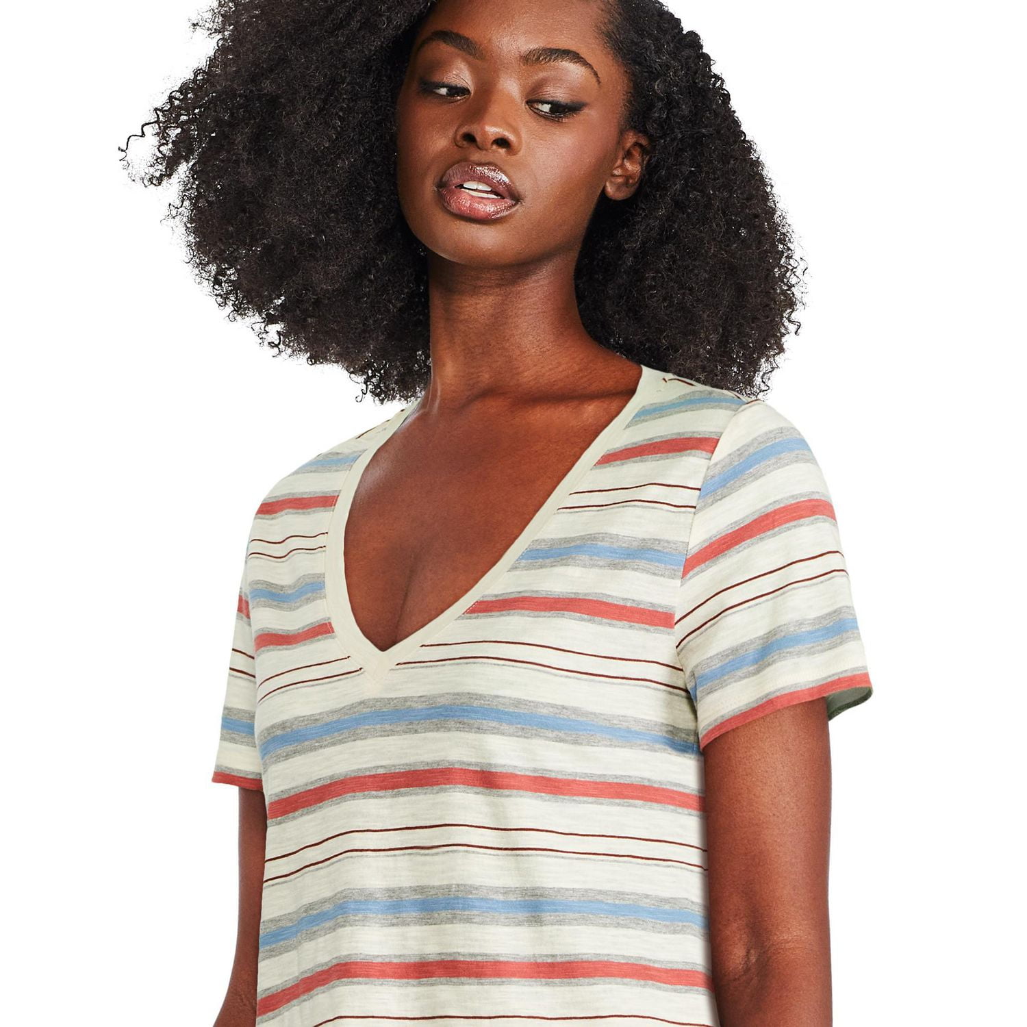 T-shirt avec encolure en V George pour femmes