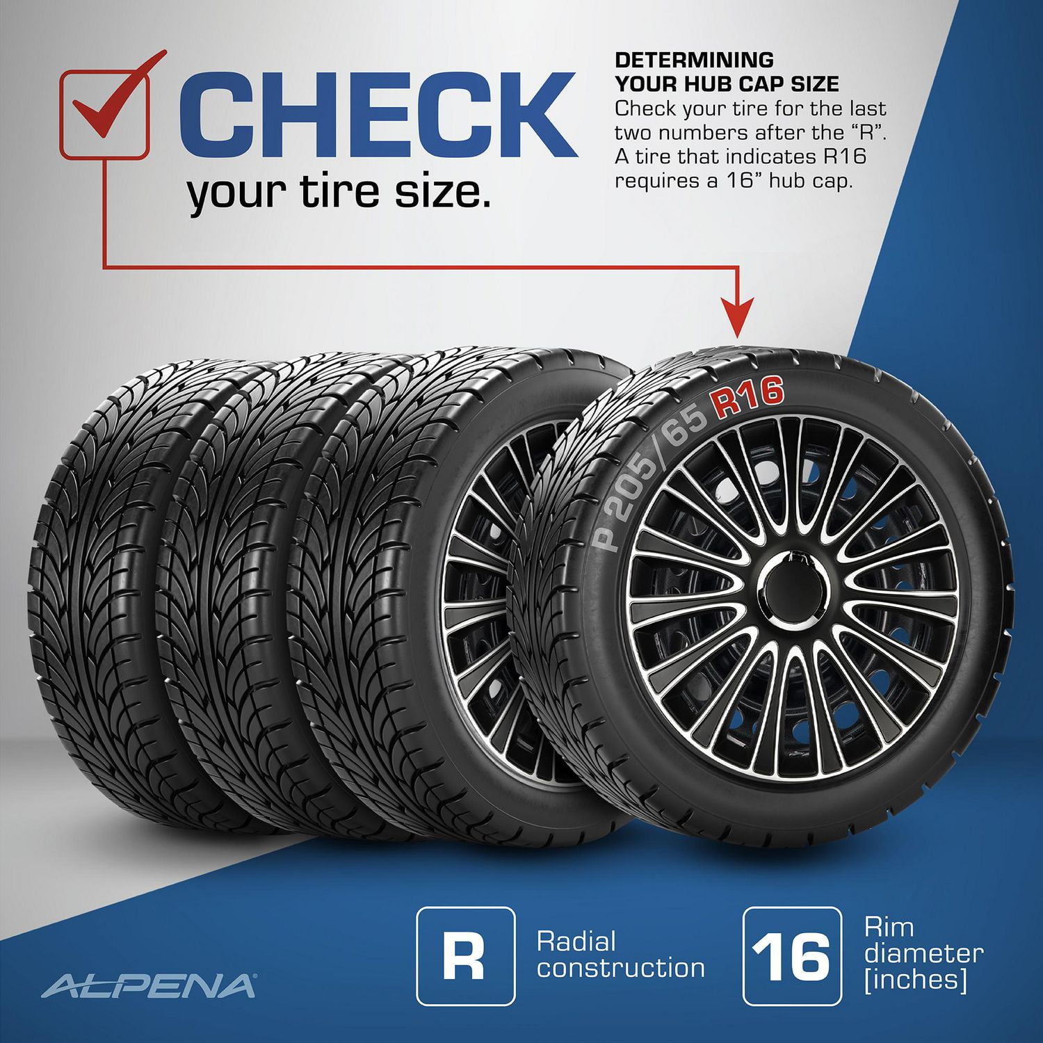 Alpena 16 Le Mans Wheel Covers Silver set of 4 Walmart