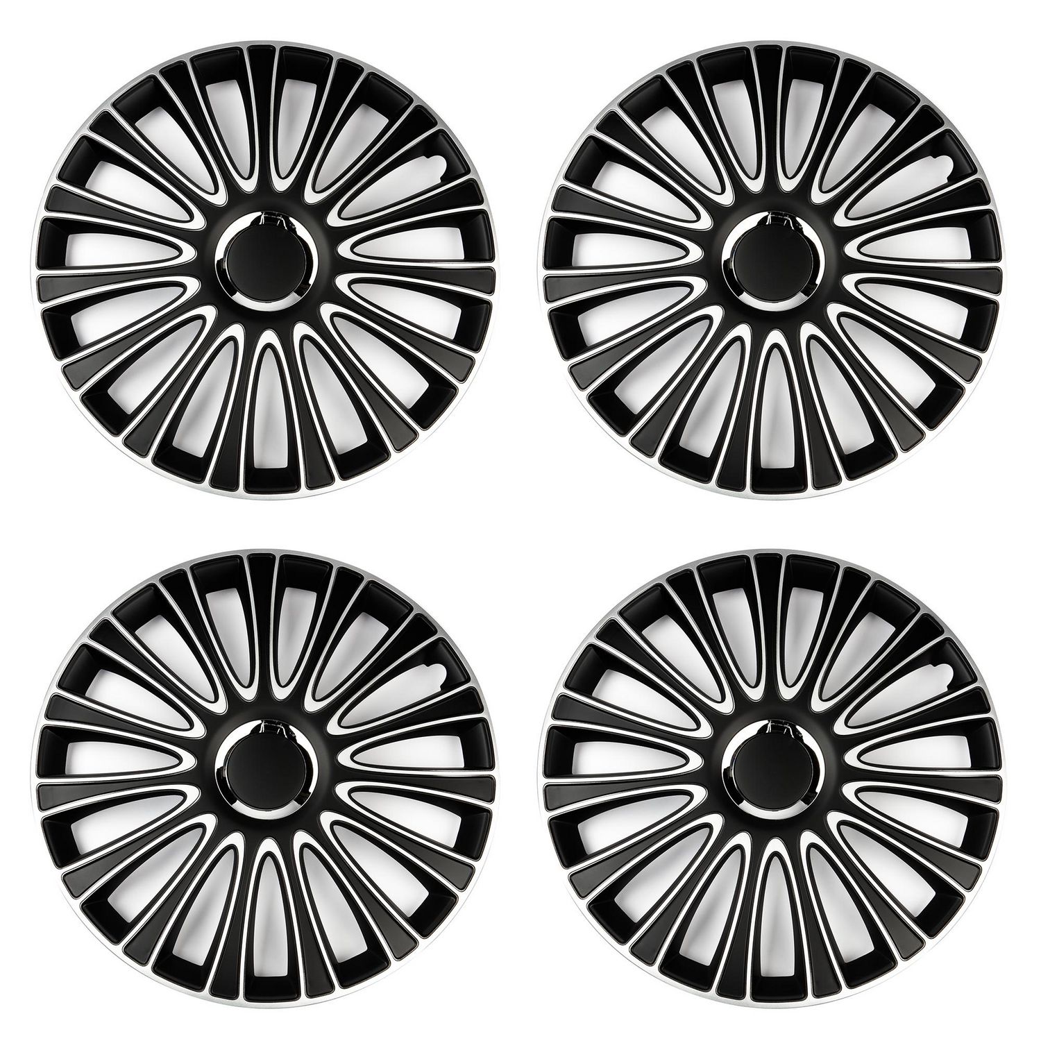 Alpena 16" Le Mans Wheel Covers, Silver, set of