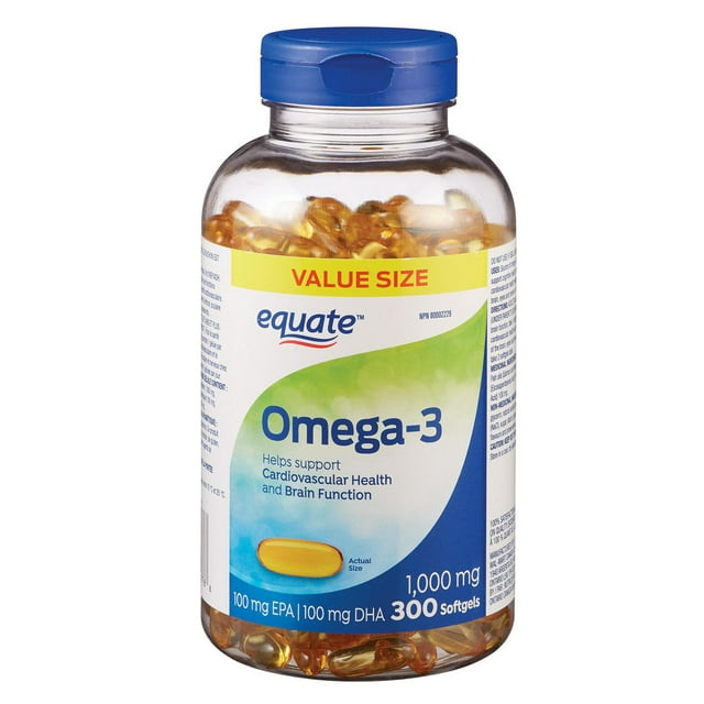 Equate Omega-3 1000mg Softgel 300ct