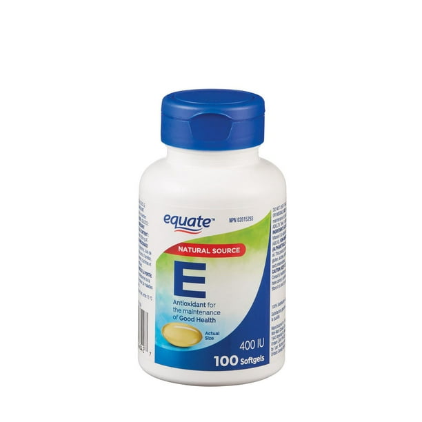 Gélules de vitamine E de 400 IU d'Equate