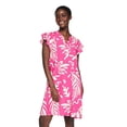 thumbnail image 1 of George Women's Printed Flutter-Sleeve Dress, 1 of 6