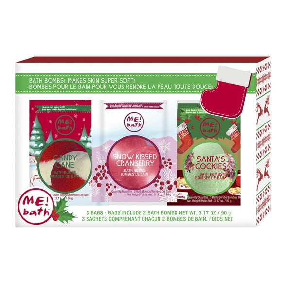 ME! Bath ME!Bath® Santa's Cookies, Candy Cane, Snow Kissed Cranberry Holiday Set