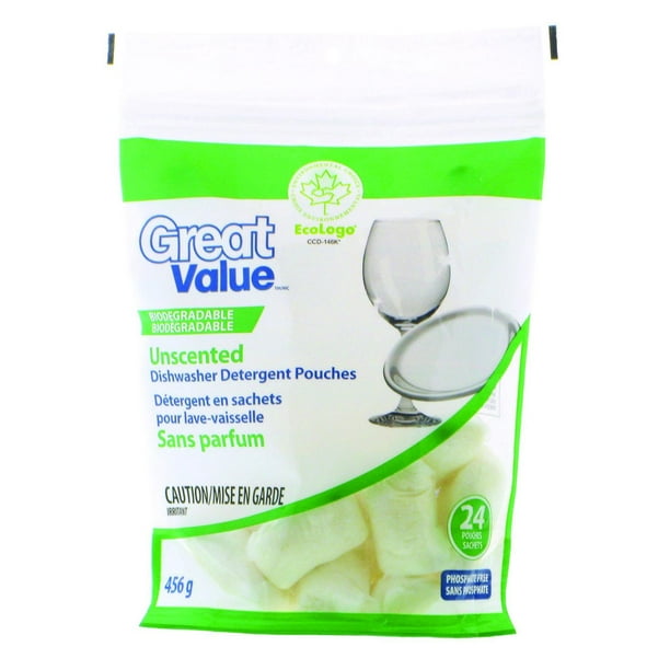 Great Value ECO Dishwasher Detergent Pouches Walmart.ca