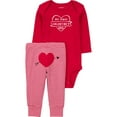 thumbnail image 1 of Carter's Child of Mine Baby Unisex Bodysuit Pant Set - My First Valentine's Day, 1 of 3