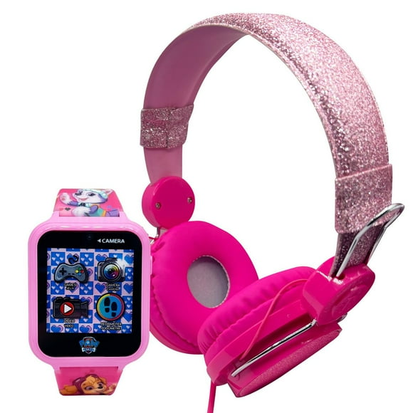 Paw Patrol Montre interactive à écran tactile avec un ensemble casque de musique assorti
