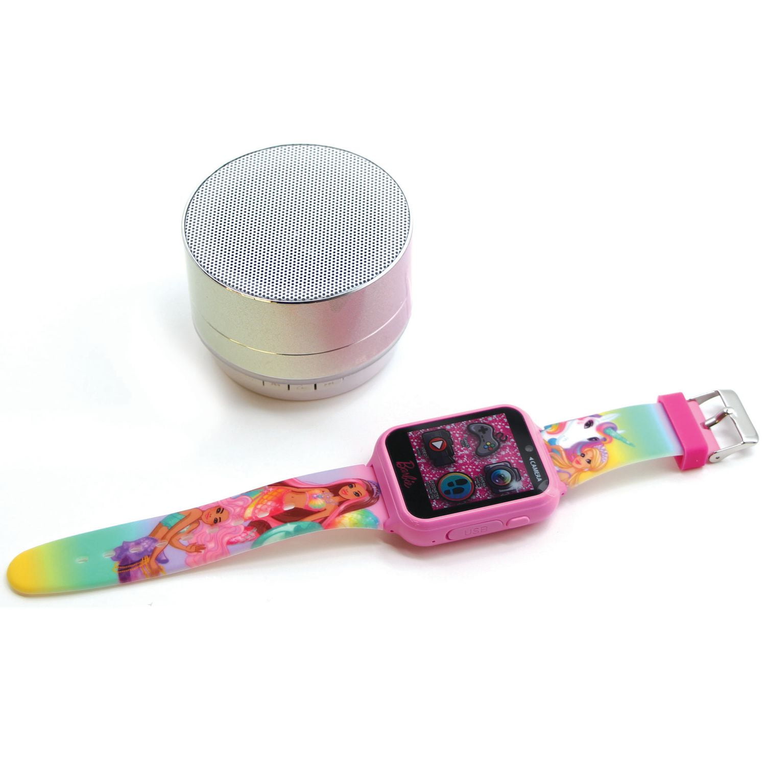 Barbie Touch Screen Interactive Watch With Bonus Bluetooth Speaker Pink One Size