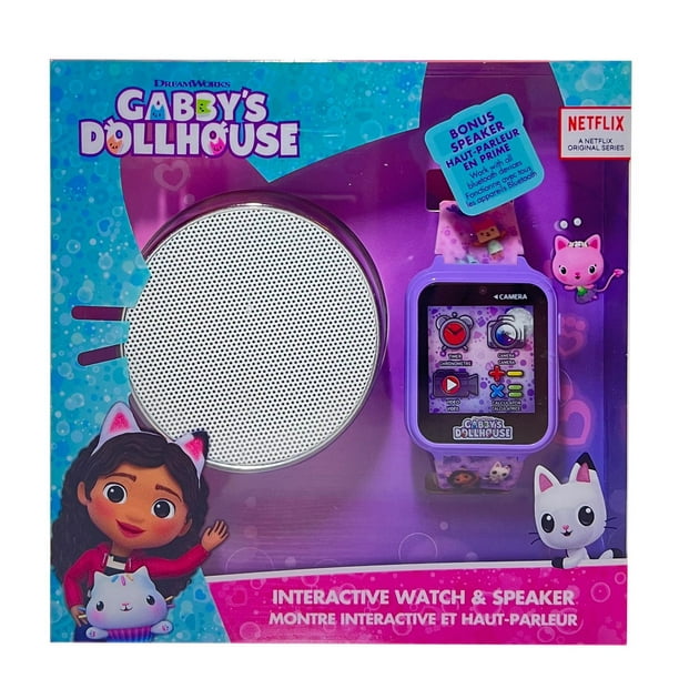 Gabby Dollhouse Montre interactive à écran tactile avec un ensemble de  haut-parleurs Bluetooth assorti 