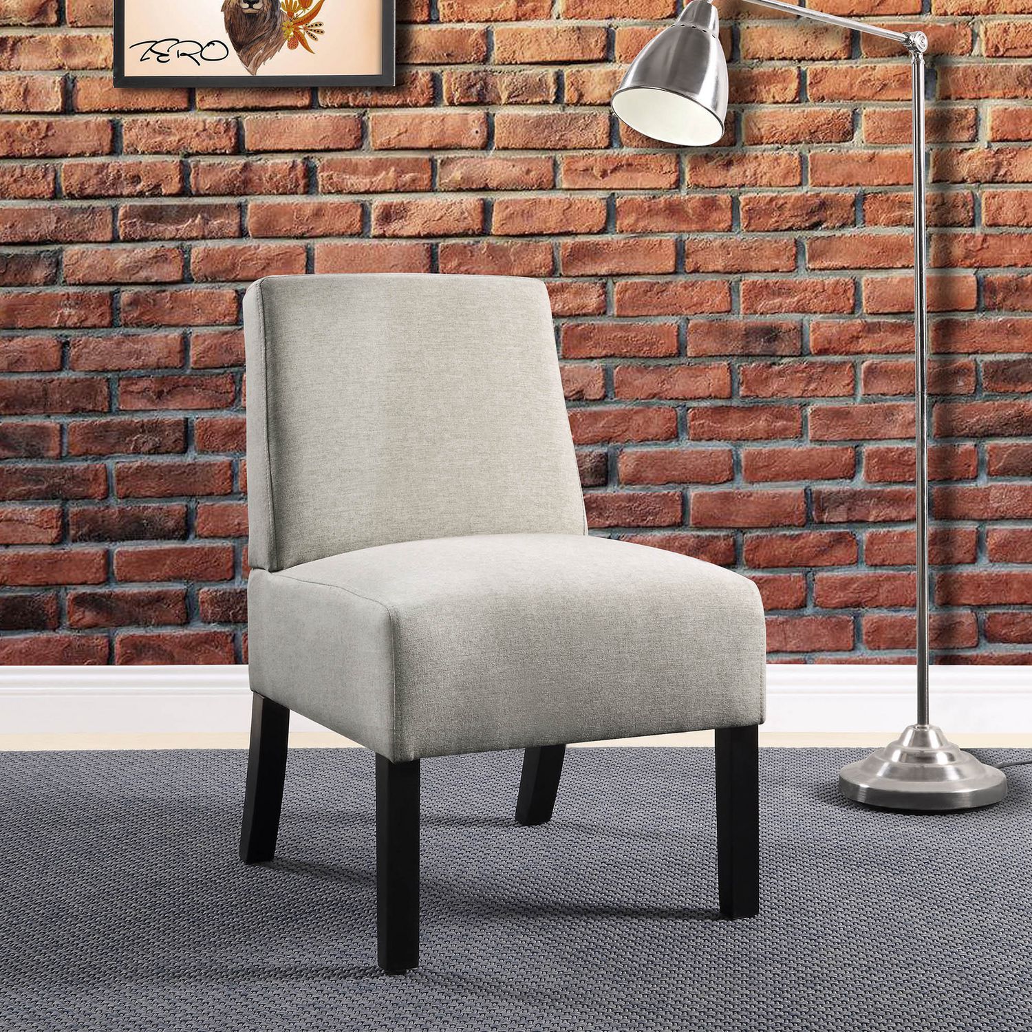 Compact Accent Chair Beige Walmart Canada