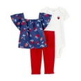 thumbnail image 1 of Carter's Child of Mine Baby Girls' 3 Piece Set - Red White Blue Berry, 1 of 6