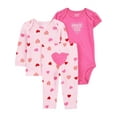 thumbnail image 1 of Carter's Child of Mine Baby Girls' 3 Piece Set - Heart Mini Sis, 1 of 7