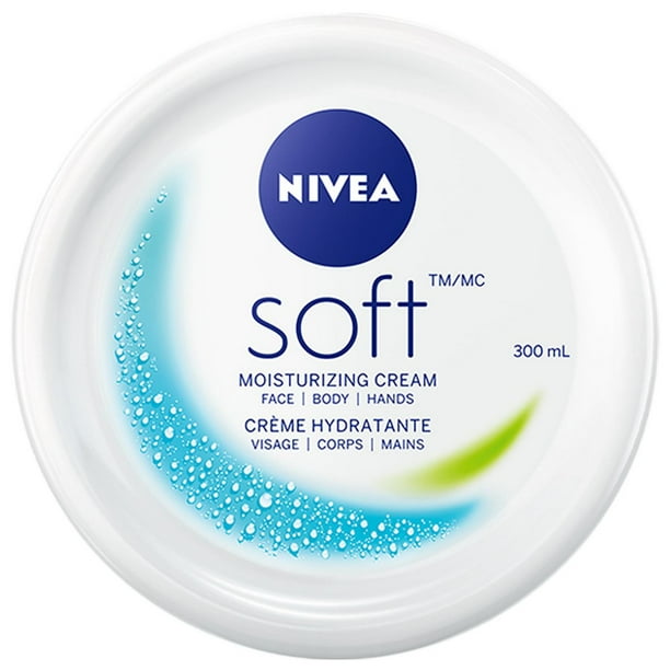 NIVEA Soft | Crème hydratante tout usage | Crème pour le visage, les mains, le corps | Non grasse, hydratante, légère | Pour tous les types de peaux normales à sèches et sensibles 300 ml