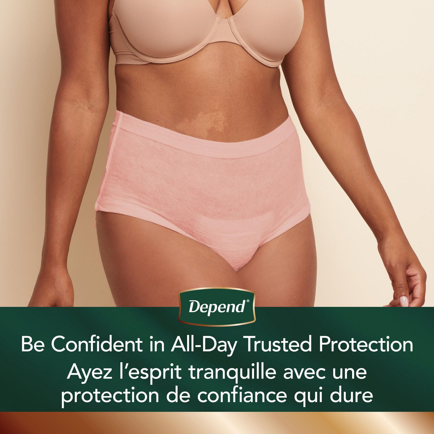 Sous-vêtements d’incontinence et de post-partum Depend Silhouette pour femmes adultes, P-TG, absorption maximale