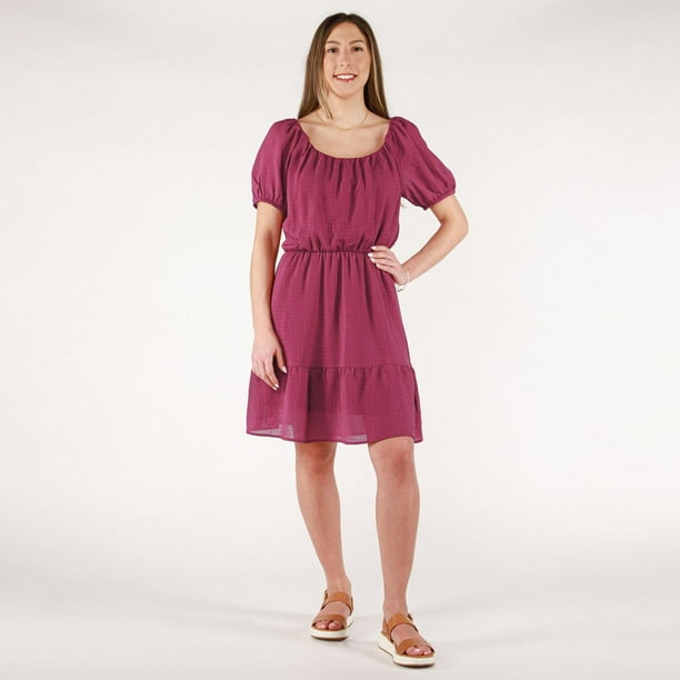Striped V-Neck Tiered Baby Doll Dress main image 0