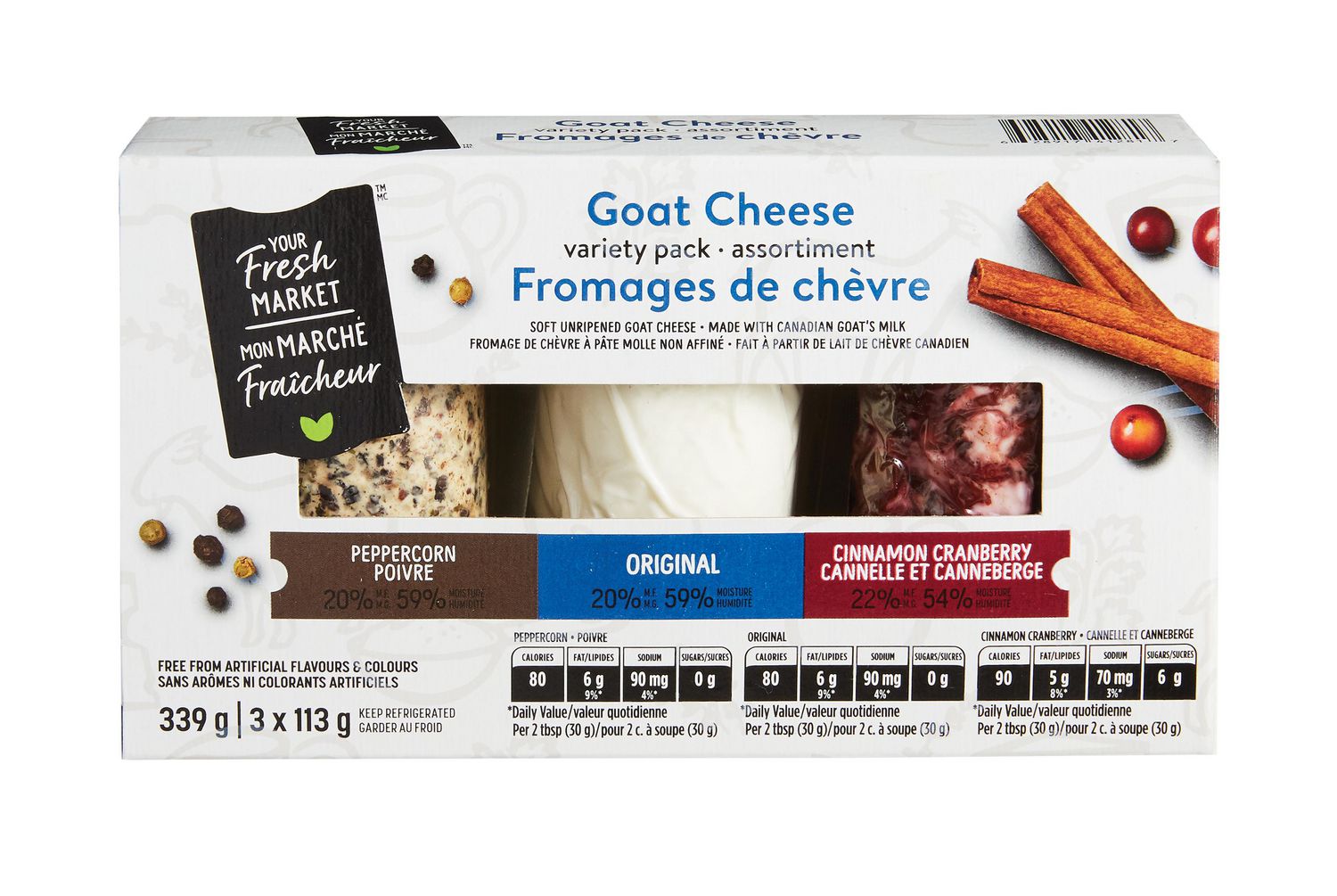 Your Fresh Market Goat Cheese Variety Pack Walmart Canada