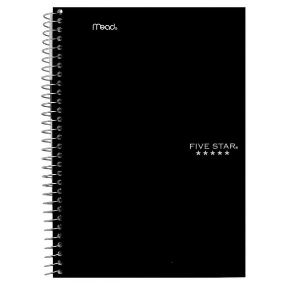 Five Star®5 Subject 360pg 9" x 6" Notebook, 5 Subject Notebook