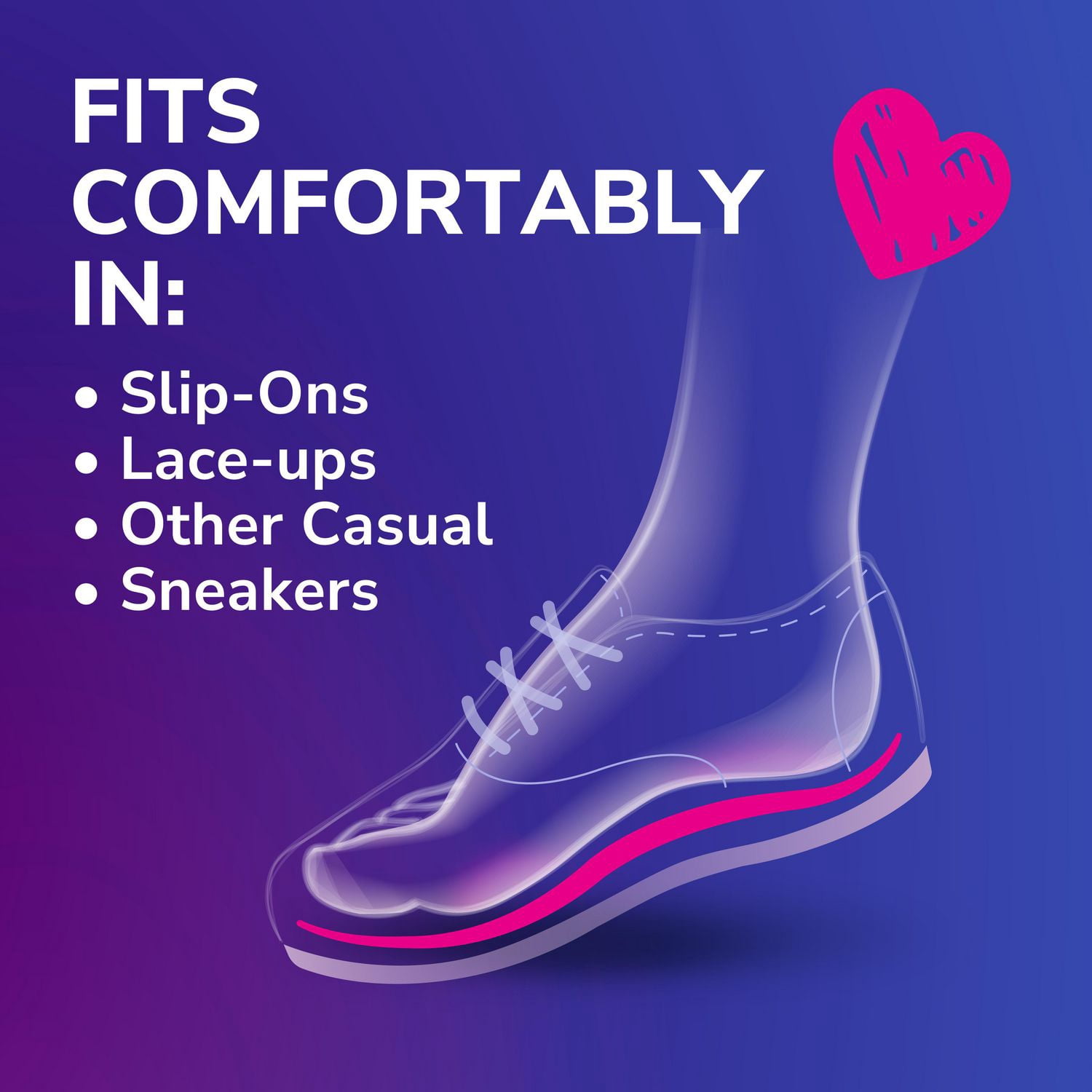 Dr. Scholl's® Love Your SNEAKERS Full Length Insoles, Women Size 6-10, 1 pair