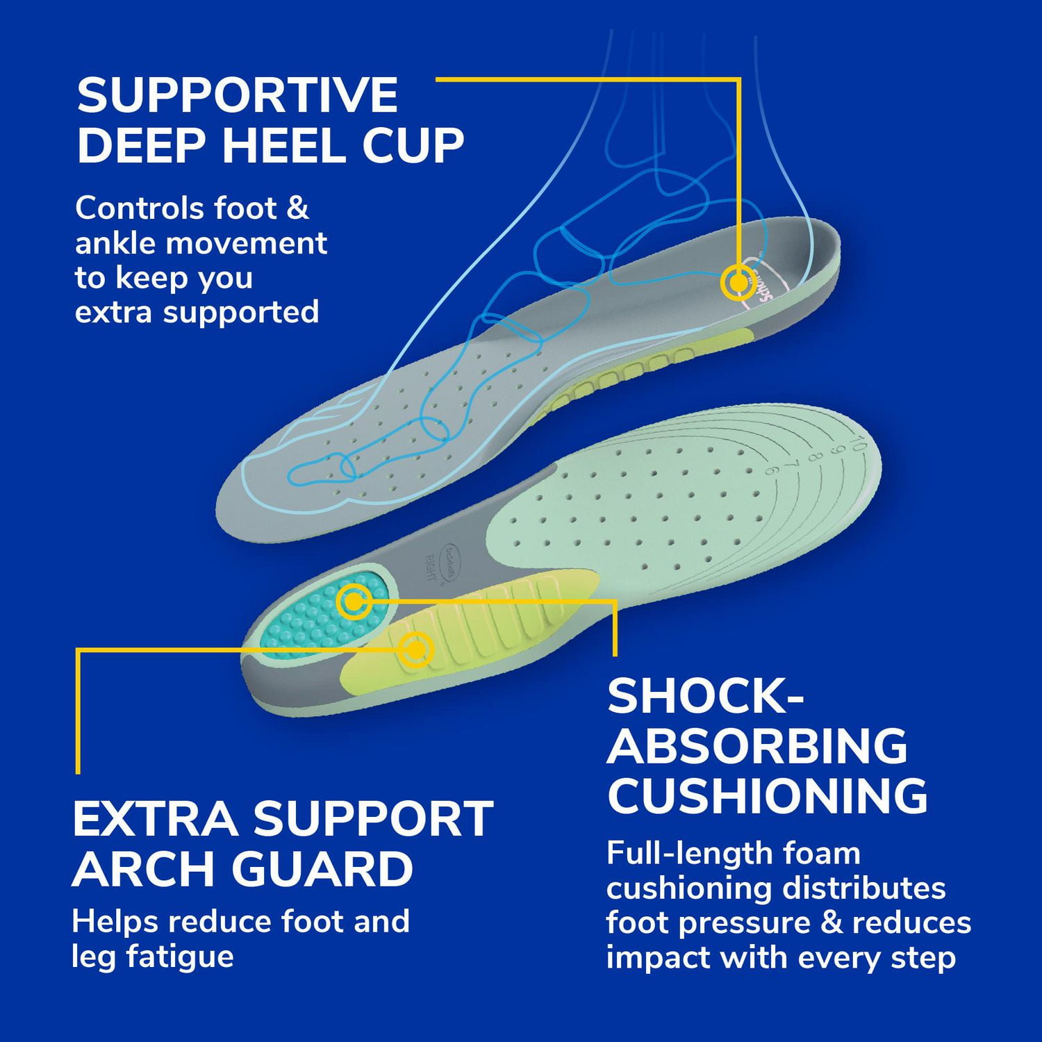 Dr. Scholl's Extra Support Insole Orthotics, Plus-Size, Women Size 6-11, 1 pair