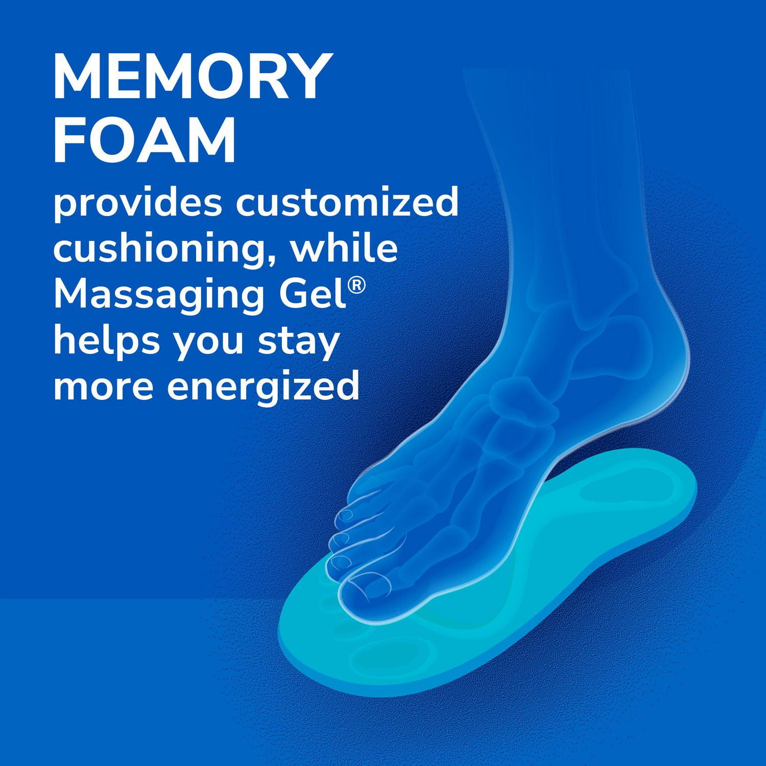Dr. Scholl's® Memory Fit® Plus Massaging Gel® Comfort Insoles, Mens Size 8-14, 1 pair