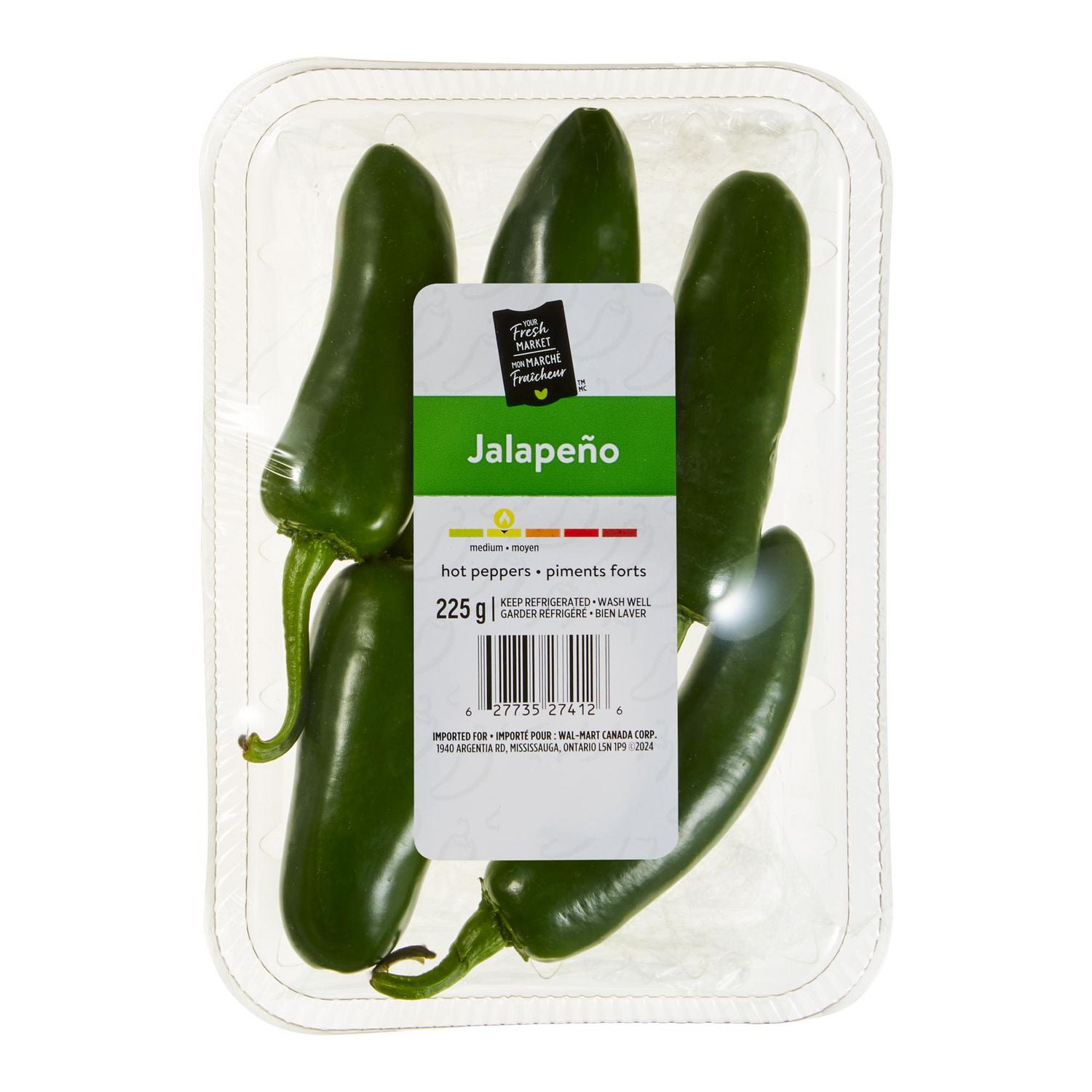 Piments jalapeño Mon marché fraîcheur 225 g