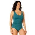 thumbnail image 2 of Lands' End Women's Size S-XXL Nylon Spandex Grecian One-Piece Swimsuit with Shirring Detail, 2 of 5