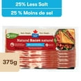 thumbnail image 1 of Maple Leaf Natural Less Salt Bacon, 375 g, 1 of 8