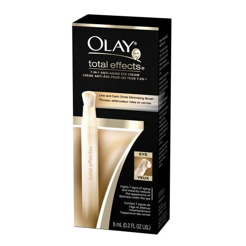 Olay Crème anti-âge pour les yeux et pinceau atténuateur rides et cernes 7-en-1 Total Effects