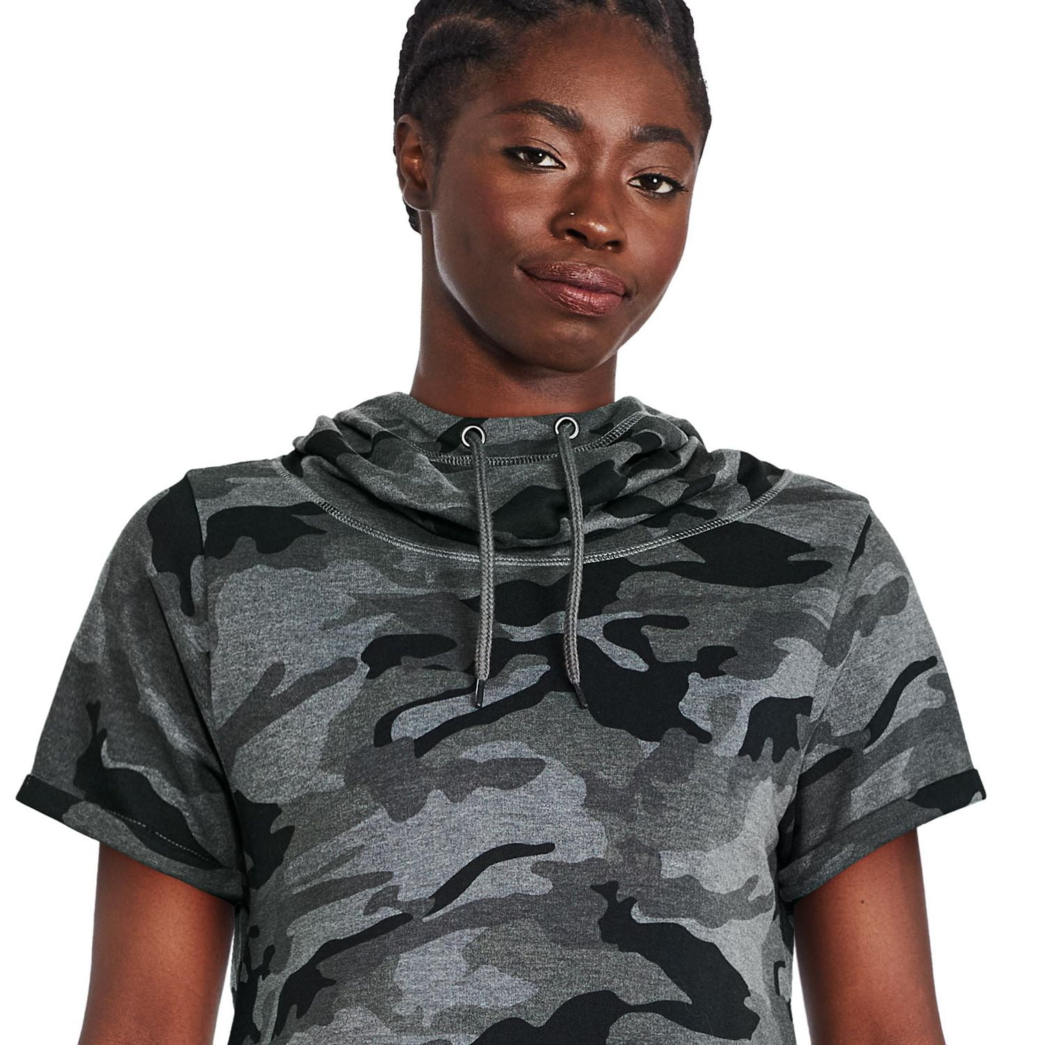 Robe à manches courtes avec capuchon George pour femmes