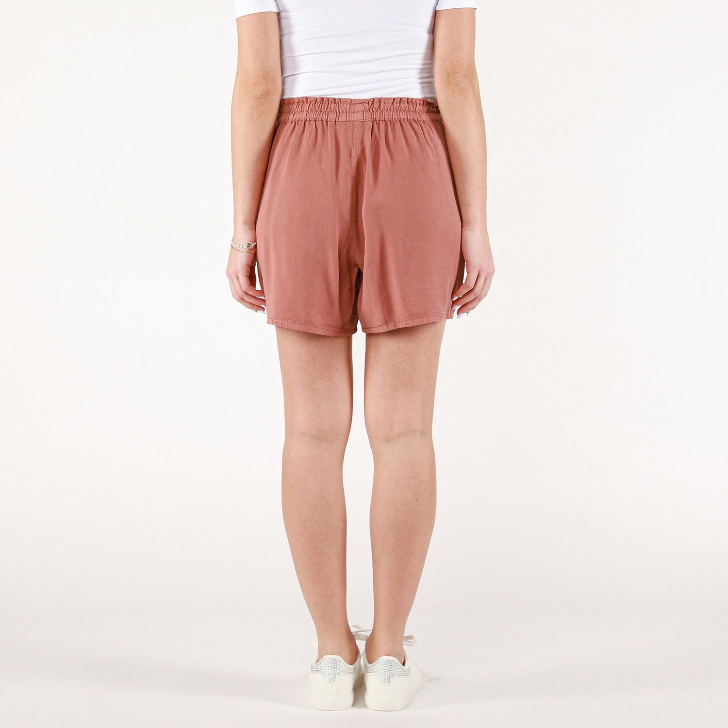 DV Pleated shorts with a shirred elastic waistband