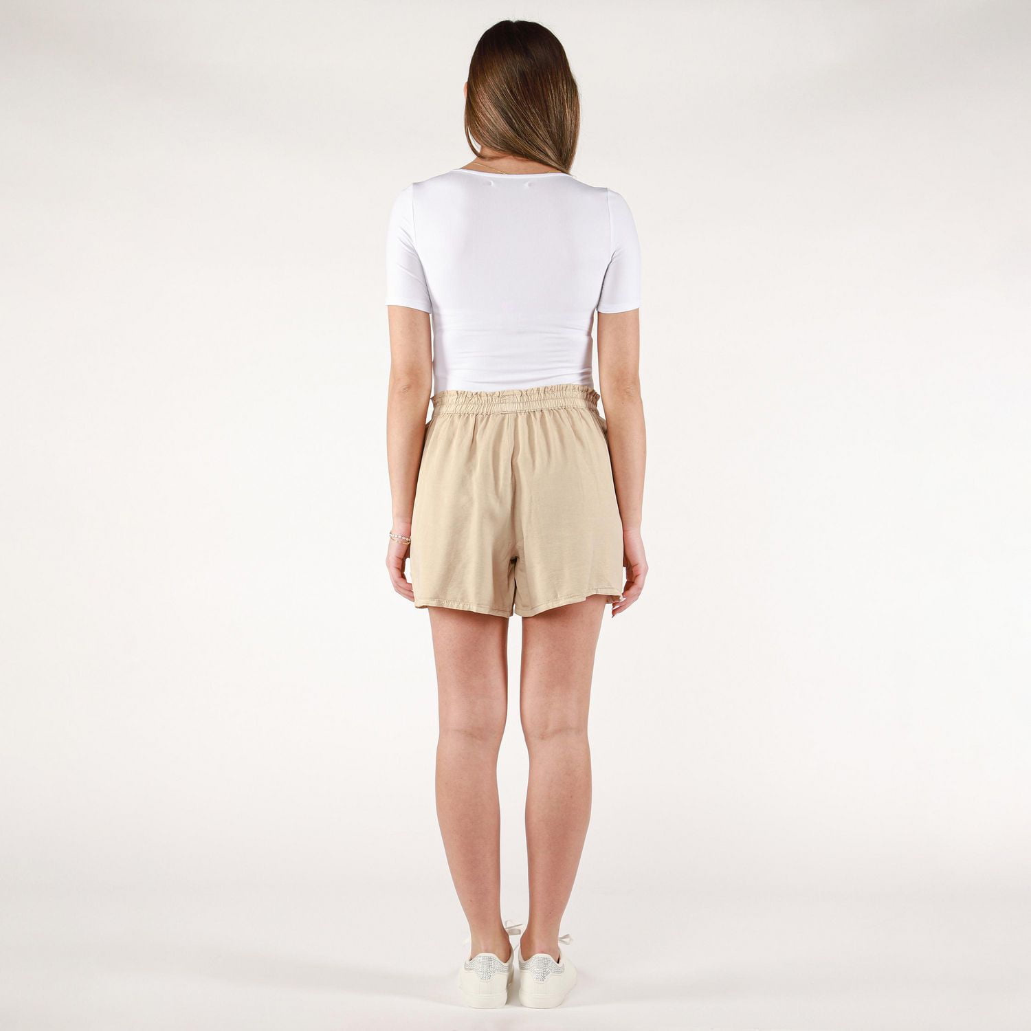 DV Pleated shorts with a shirred elastic waistband