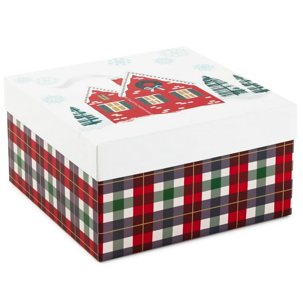 Hallmark christmas plaid with french horn invitations napkins cups plates
