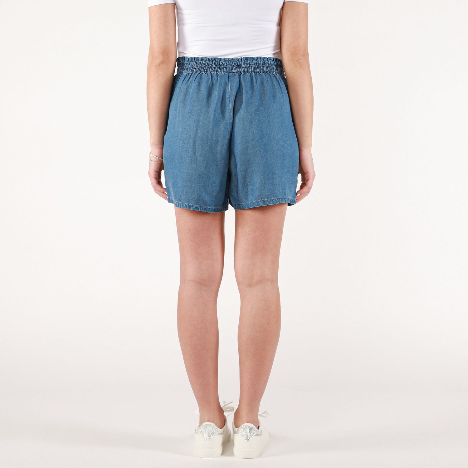 DV Pleated shorts with a shirred elastic waistband