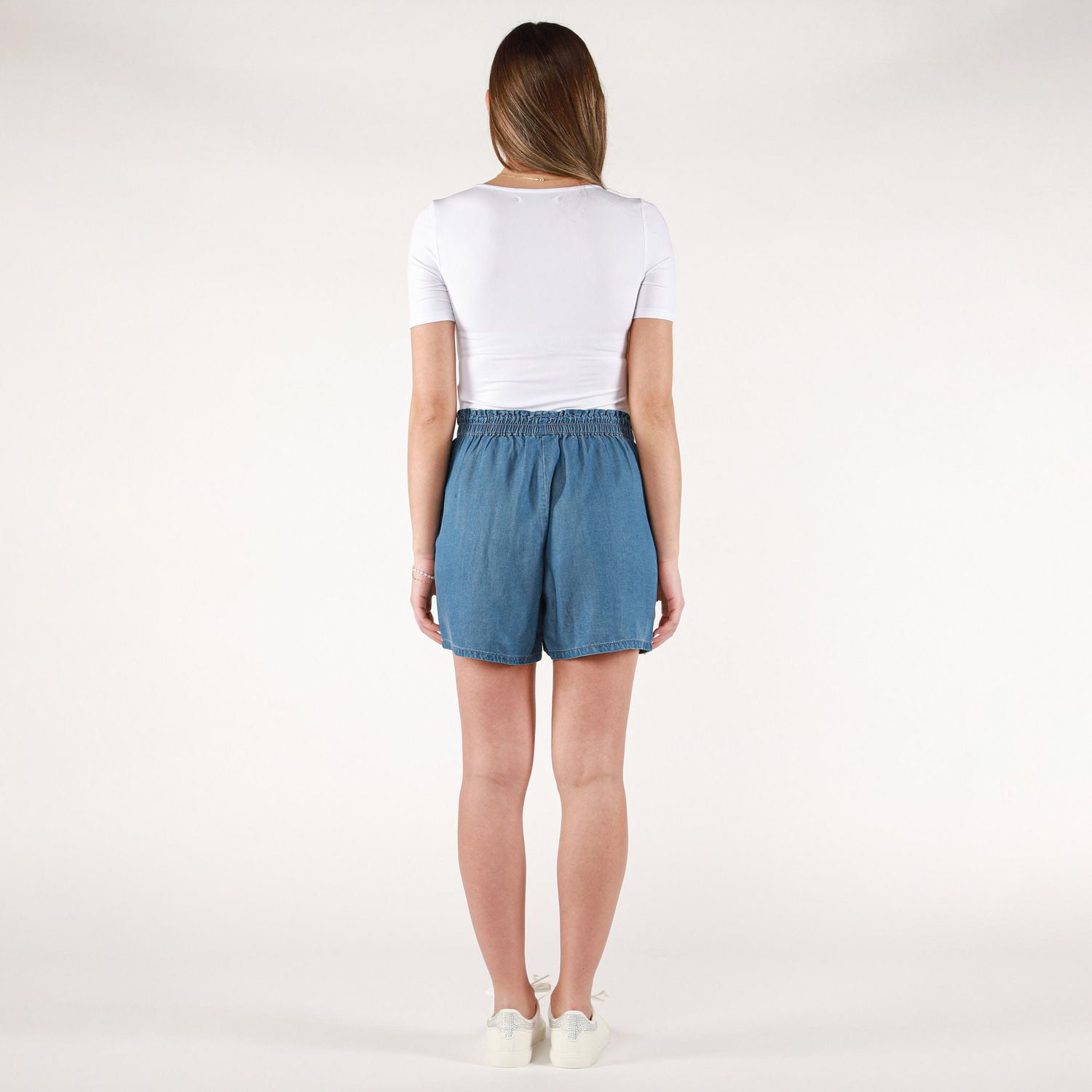 DV Pleated shorts with a shirred elastic waistband