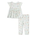 thumbnail image 1 of Huggies Happy Hugs Inant Girl Rib Knit 2-Piece Top and Pants Set, 1 of 5