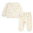thumbnail image 2 of Huggies Happy Hugs Infant Girl Printed 2-Piece Top and Pants Set, 2 of 4