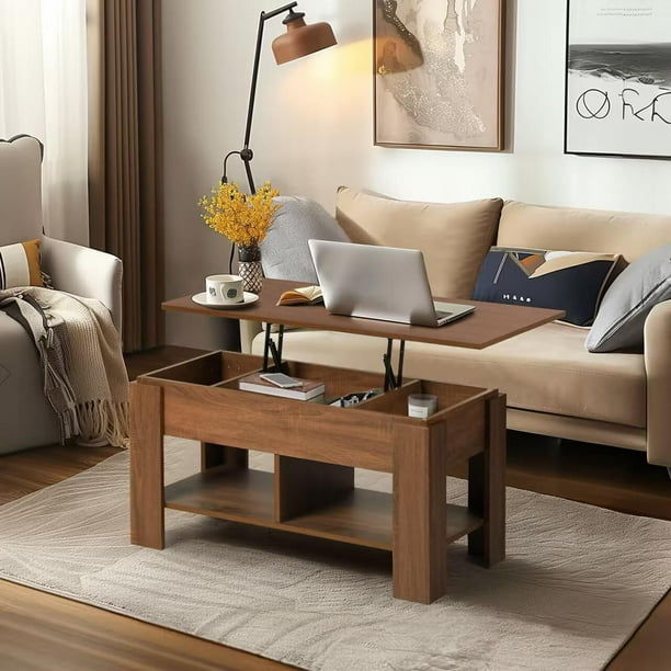 Homycasa Modern Round Glass Top Coffee Table - Contemporary Design with ...