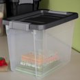 thumbnail image 2 of Boîte empilable modulaire de Sterilite de 28 litres en noir, 2 of 2